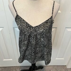 Talula size M Black and White Spotted Women's Top